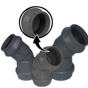 Codo PVC UZ 45° A&P PN10