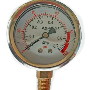 Manometro In Glicerina Da Incasso, Anello Frontale, 63mm, 0 Fino A 100 Bar - Foto 10