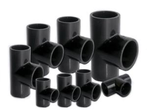 Tee PVC Presión Color Dark Gray PN10